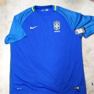 Nike Brasil Men's XXL SS Soccer Shirt